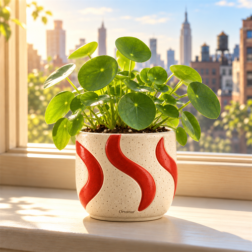 Orvanur Borough Swirl Planter front product view