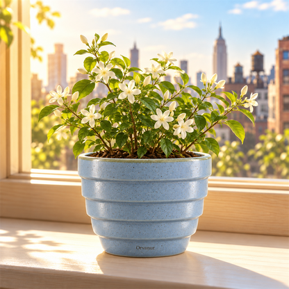 Orvanur Skyline Ribbed Planter front product view